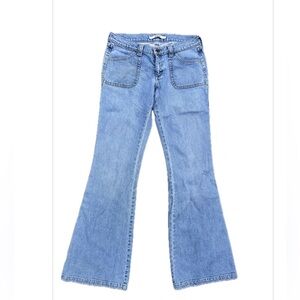 Mavi Blue Flare Wide Leg Jeans low cut boot bell bottom 29